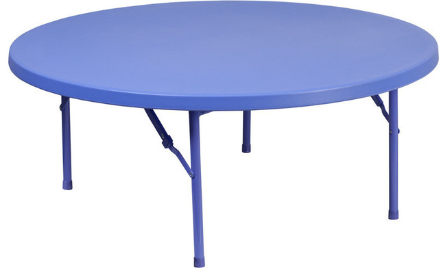 Flash Furniture 48 Round Kid S Blue Plastic Folding Table Flash Furniture 48 Round Kid S Blue Plastic Folding Table Contemporary Kids Tables And Chairs By Gwg Outlet