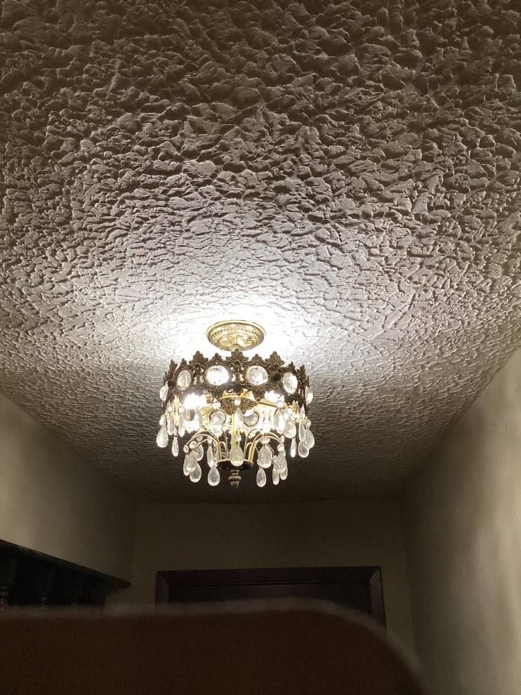 Has anyone ever skim coated a textured ceiling like this?