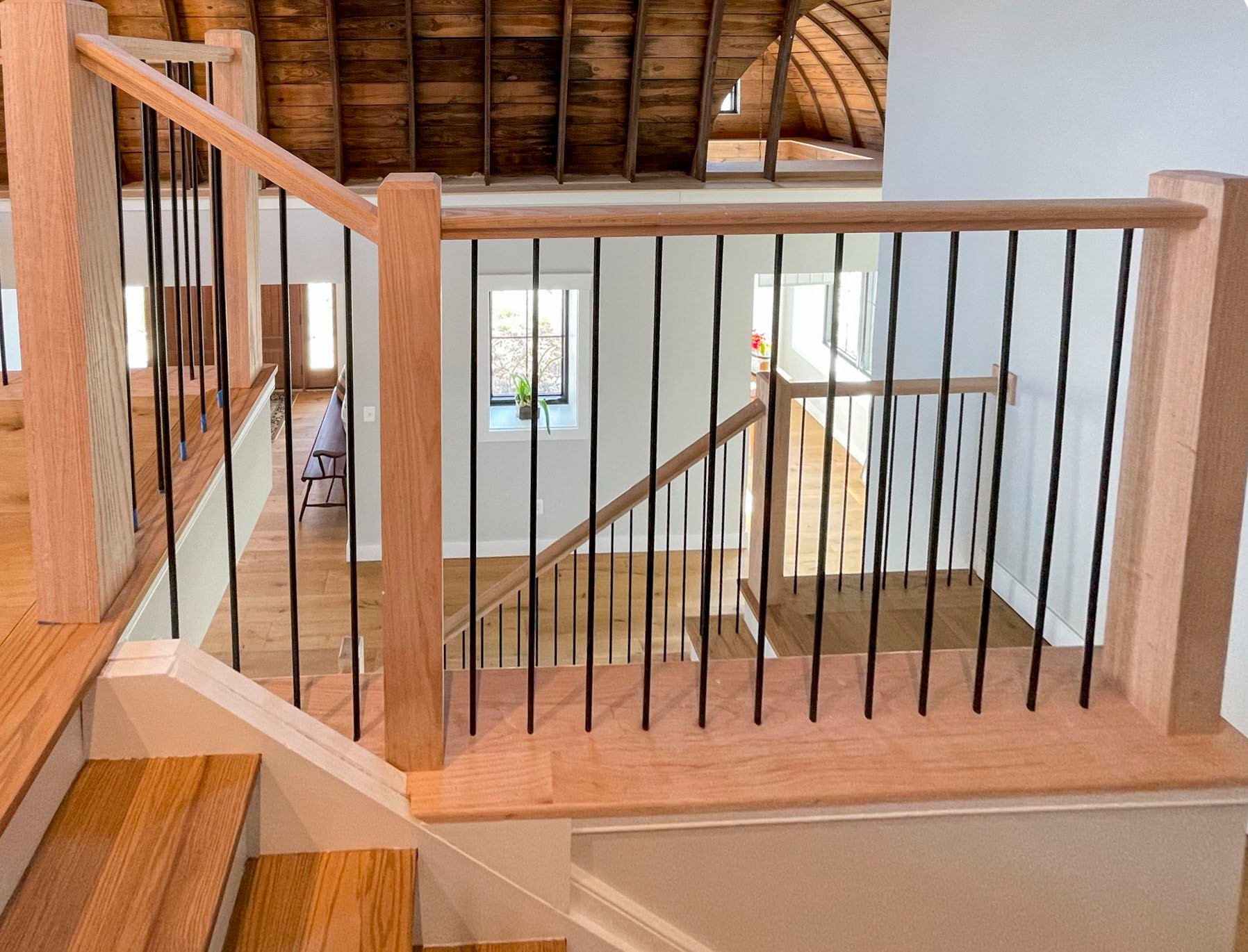 102_Straight-Freestanding Stairs/Landing in Barn Style Home, Leesburg VA 20175