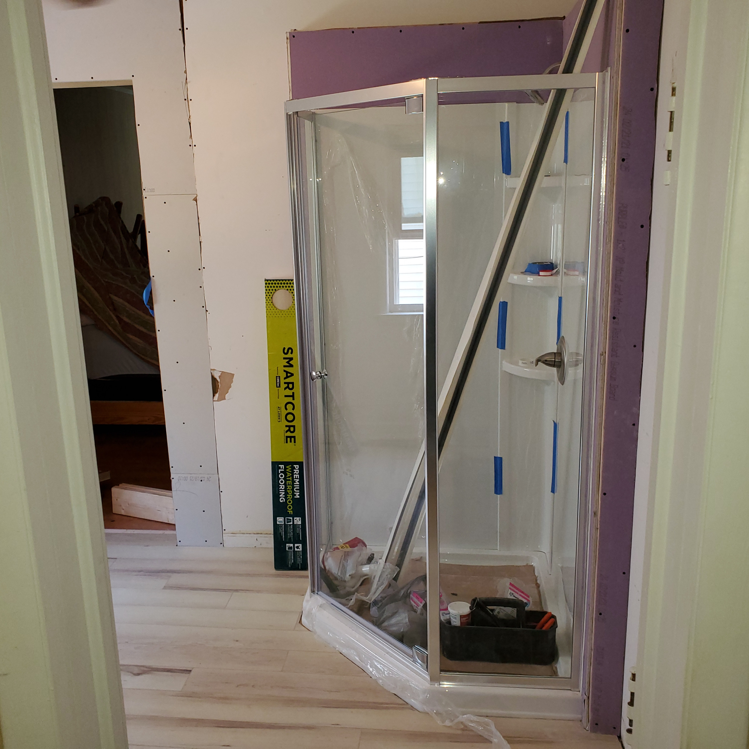 Bedroom to bathroom