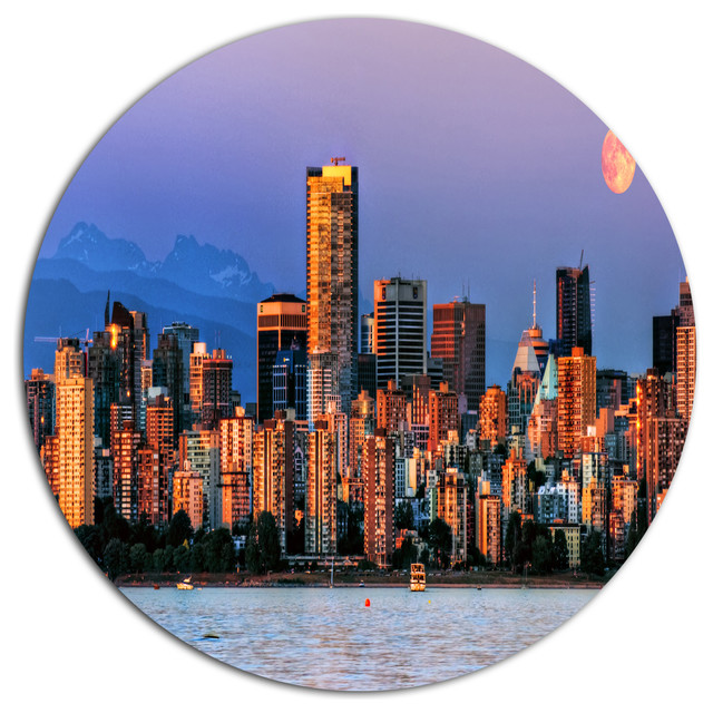 Shop Houzz Design Art USA Vancouver Downtown Skyscrapers, Cityscape