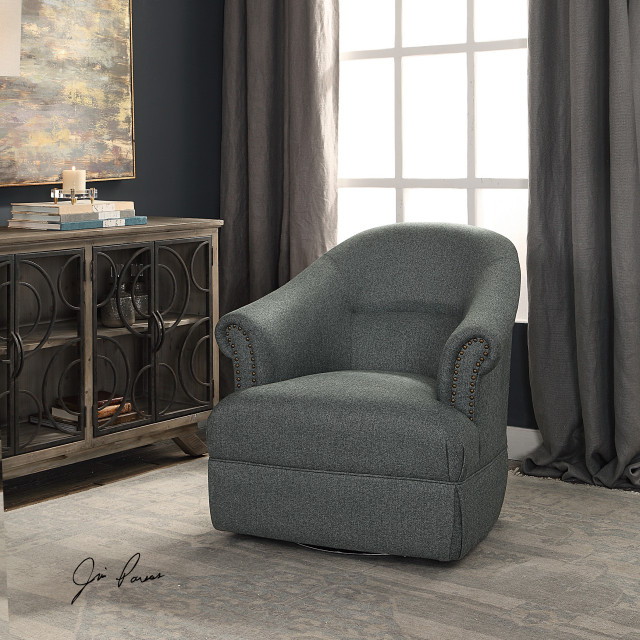 Uttermost Tuloma Swivel Chair Transitional Armchairs And Accent
