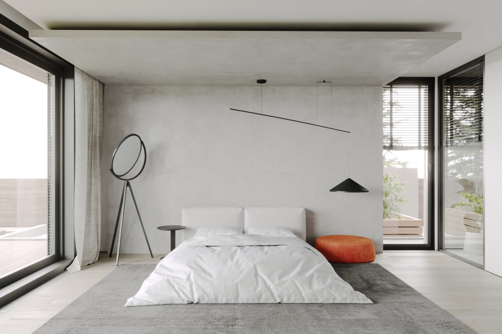 Спальня из проекта загородного дома The CUBE