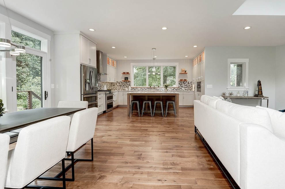 Inspiration for a transitional home design remodel in DC Metro
