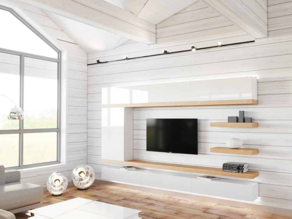 Совместить несовместимое! Минимализм в доме из клееного бруса.