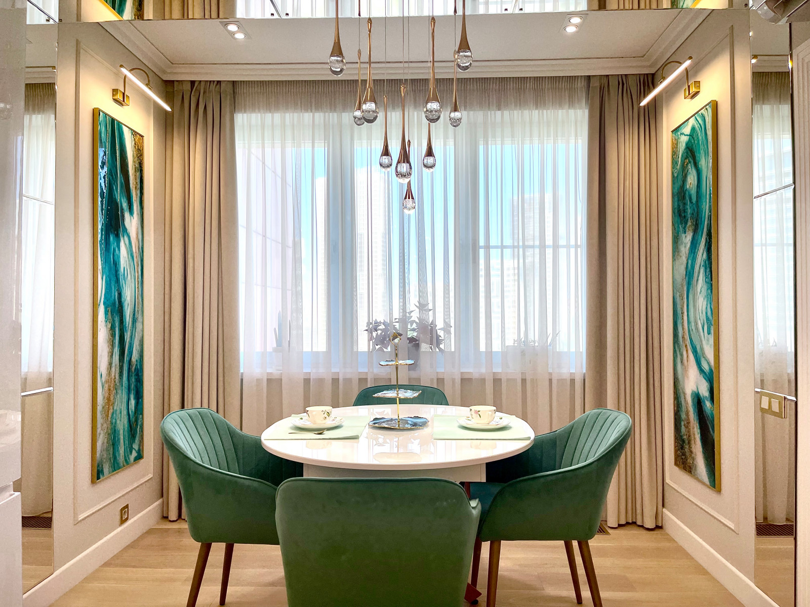 Проект в бирюзовых тонах