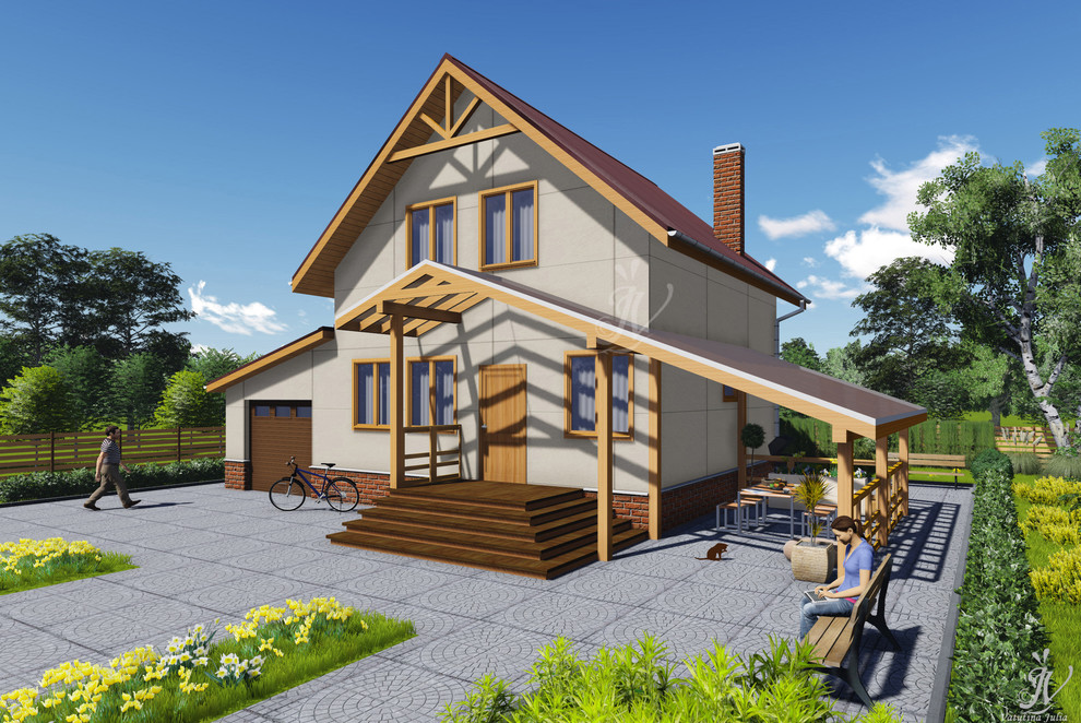 Эскизный проект индивидуального двухэтажного жилого дома в г. Кострома