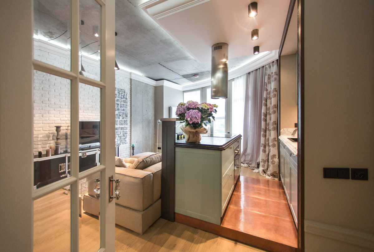 Peonies. Felt. Сoncrete.