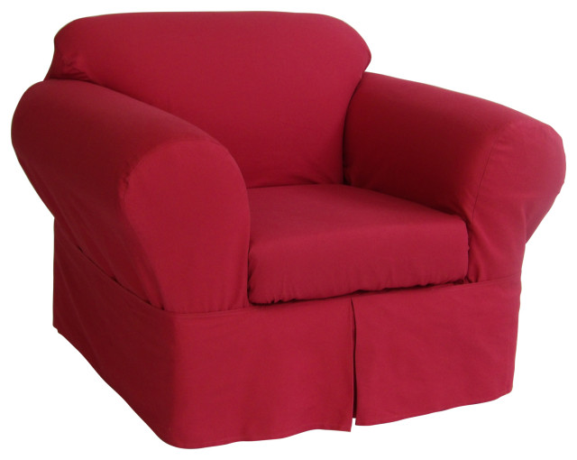 Classic Slipcover 2Piece Twill Chair Slipcover Contemporary