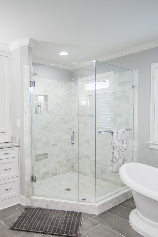 Inspiration for a transitional bathroom remodel in Atlanta