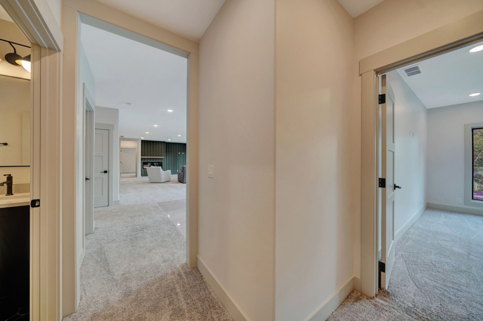 Example of a transitional hallway design in Omaha
