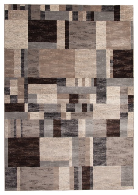 Rectangle Abacasa Sonoma Kelso Area Rug, Charcoal/Ivory/Gray, 63