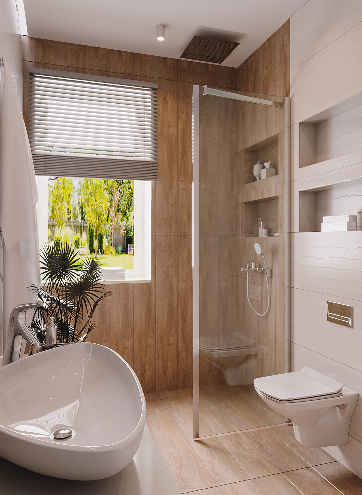 Кухня-гостиная и санузел в частном доме