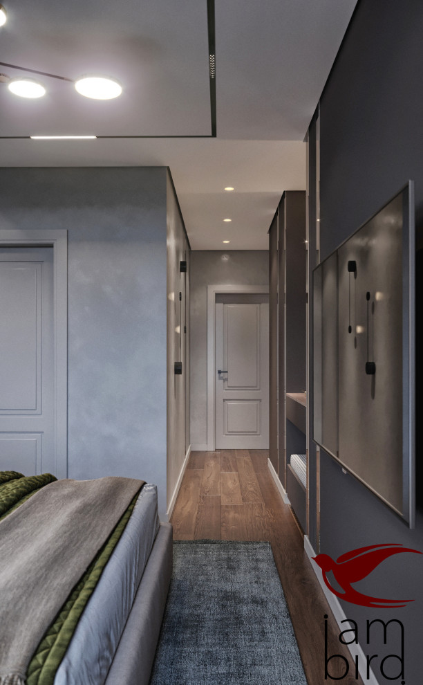 Натуральные оттенки в интерьере квартиры в ЖК "Лефорт" 130 кв.м