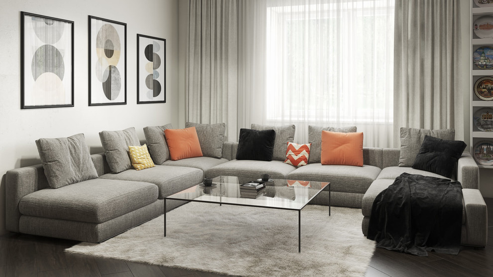 Дизайн интерьера кухни-гостиной