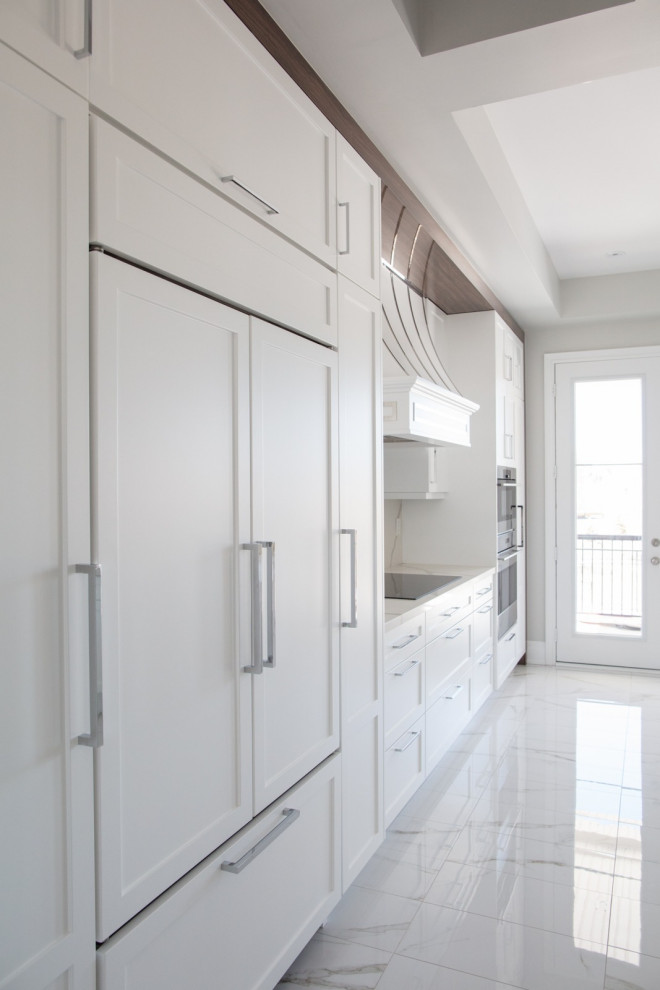 Кухня МДФ белая эмаль Сочи