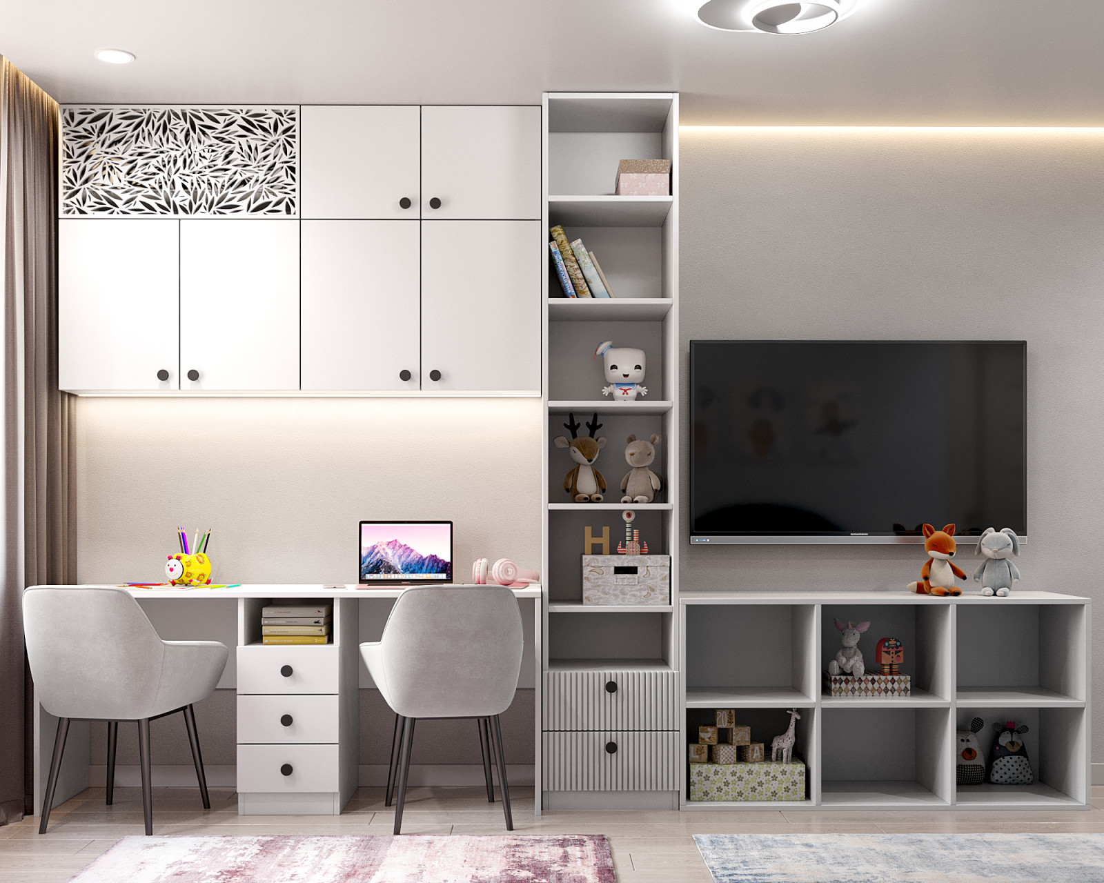 Дизайн-проект детских комнат для семьи с 4-мя детьми