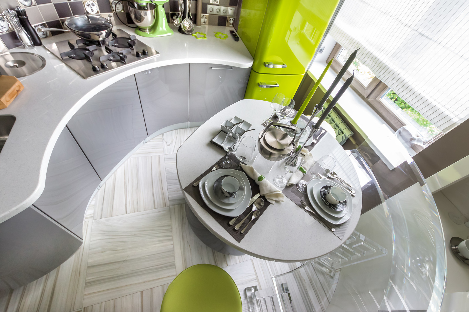 Проект "Женская кухня с мужским характером" для программы Квартирный Вопрос. НТВ