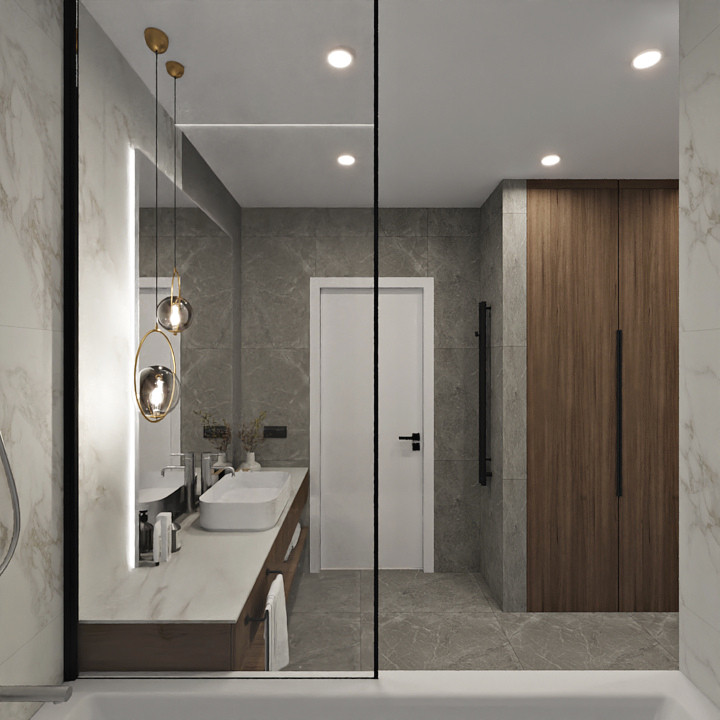 Ванная комната в загородном доме