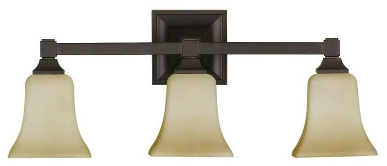 Murray Feiss VS12403-ORB American Foursquare Bathroom Light, Oil Rubbed Bronze