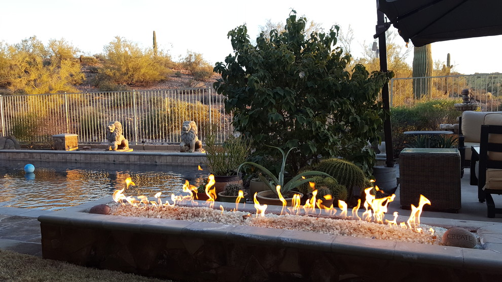 Fire trough for winter and evening warmth
