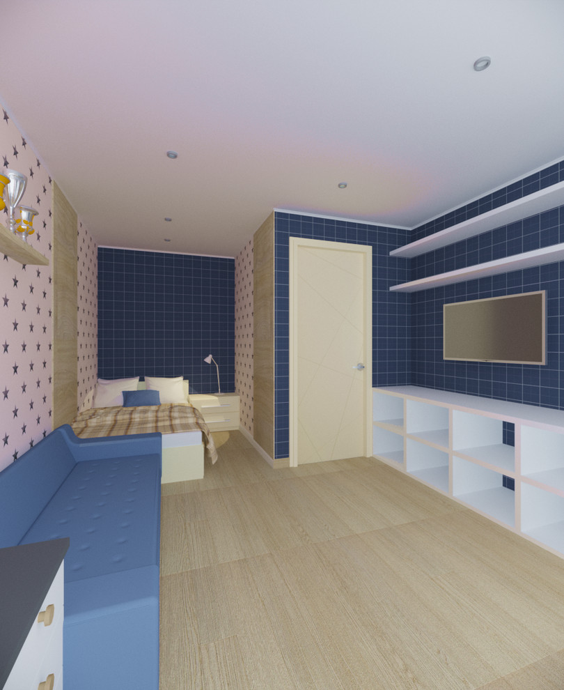 Дизайн 3-х комнатной квартиры в современном стиле для семьи с двумя детьми.