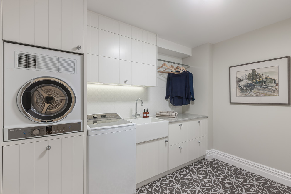 Inspiration for a transitional laundry room in Auckland.
