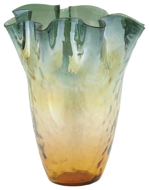 Timeless And Artistic Glass Fluted Vase Contemporary Vases