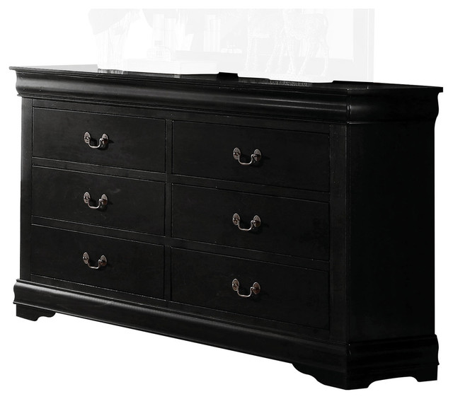 Louis Philippe Dresser Black Traditional Dressers By Gwg Outlet