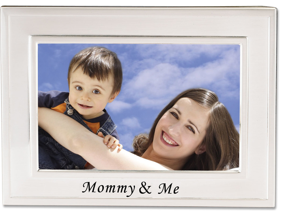Brushed Metal 4x6 Mommy and Me Picture Frame - Sentiments Collection