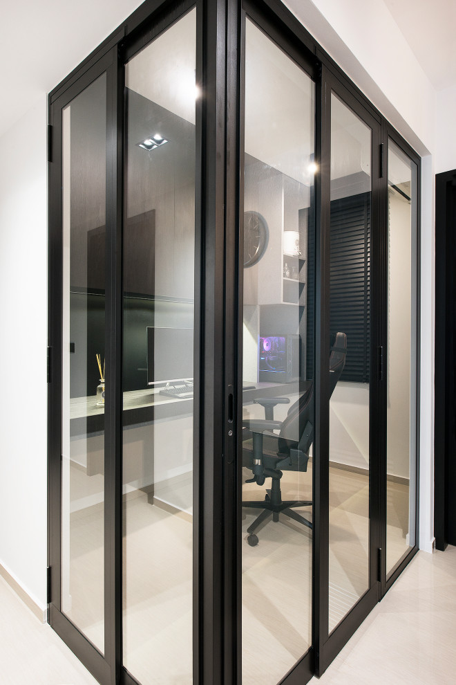 Inspiration for a contemporary home office in Singapore.
