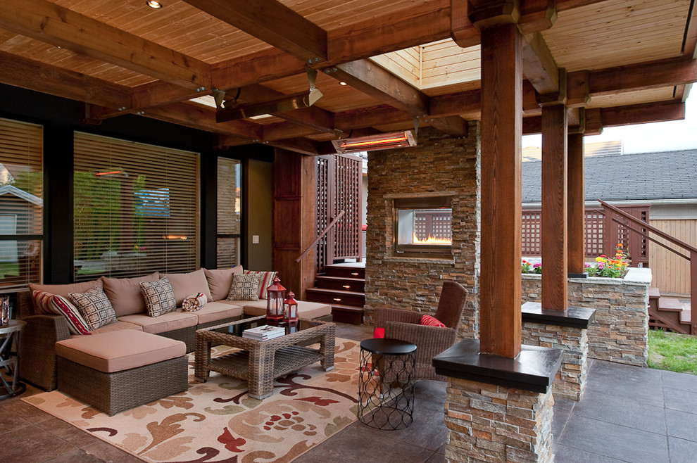 Ribs and Relaxation Traditional Patio Vancouver by reVISION