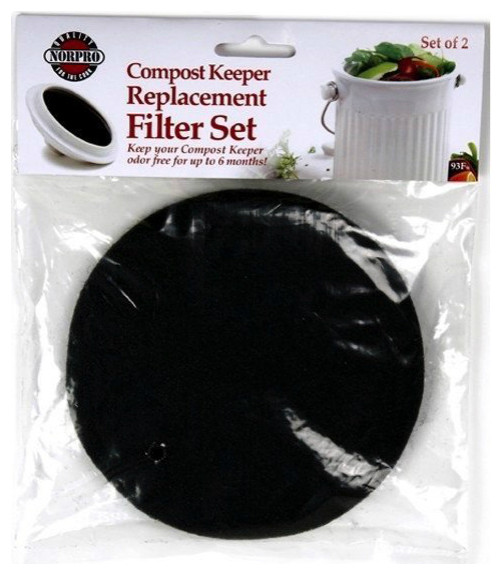 Norpro 93F Compost Keeper Replacement Filter Set, 2Pack Compost Bins