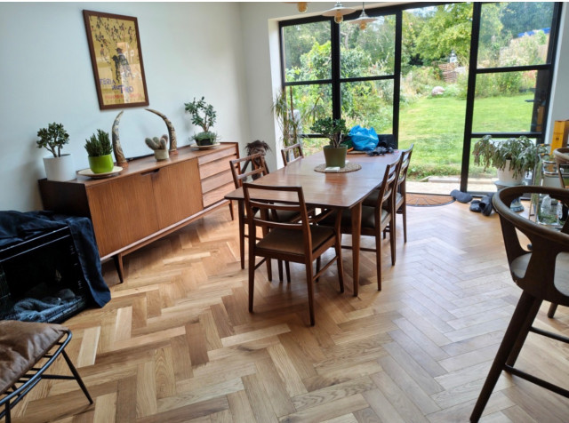 Open plan Kitchen eklektisk-spisestue