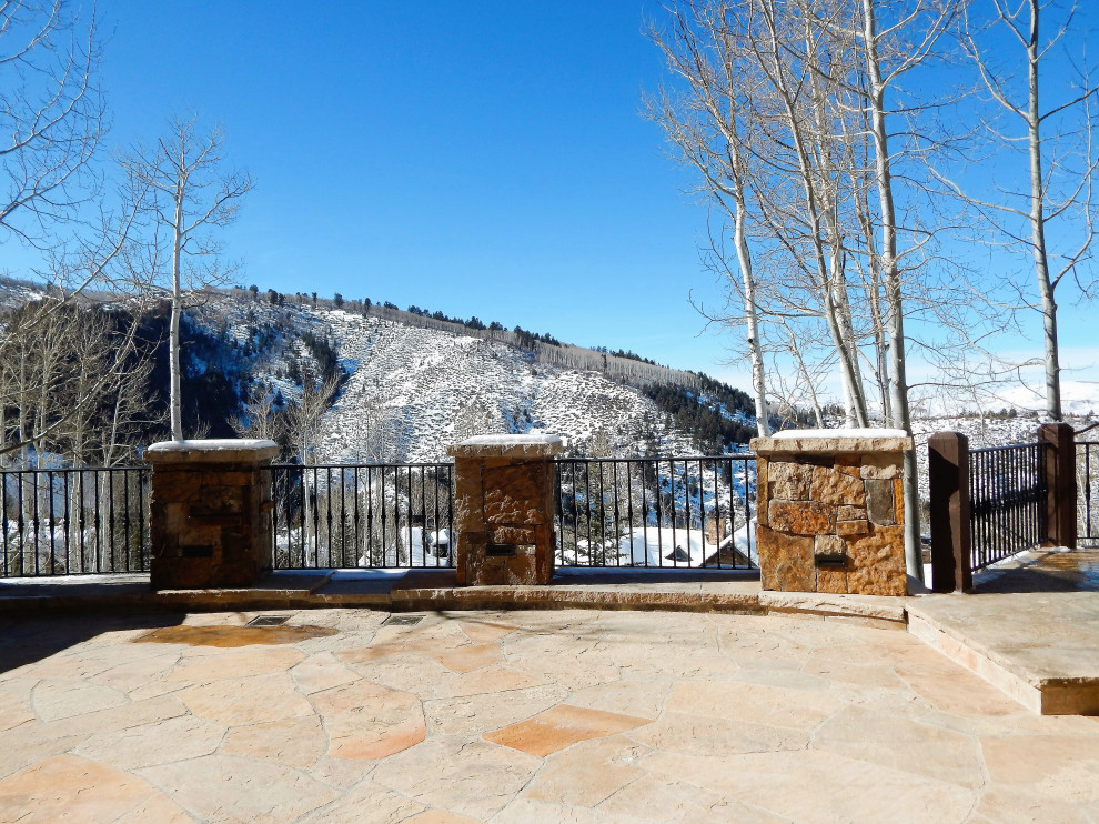 Inspiration for a rustic deck remodel in Denver