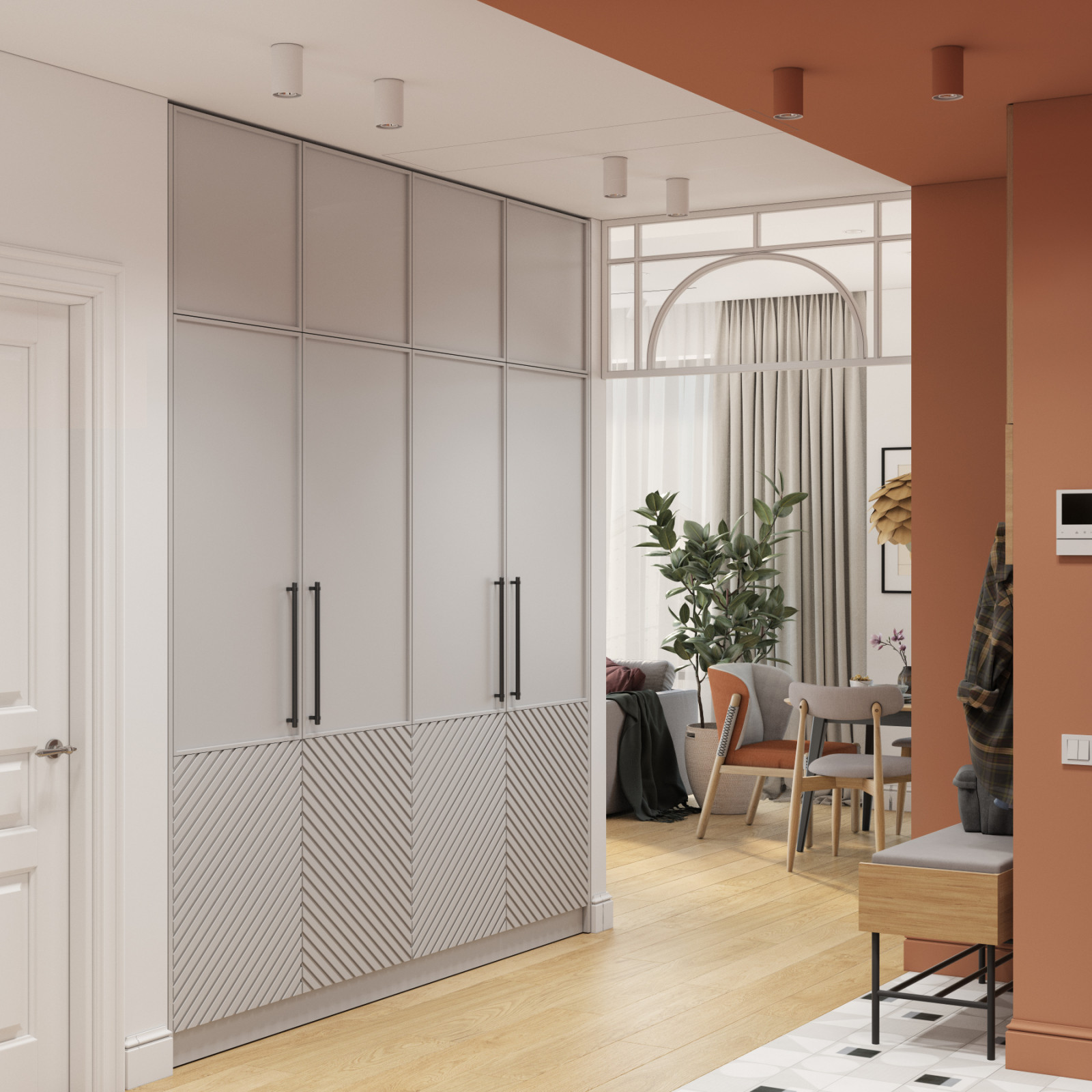 Дизайн интерьера четырехкомнатной квартиры в г. Москва