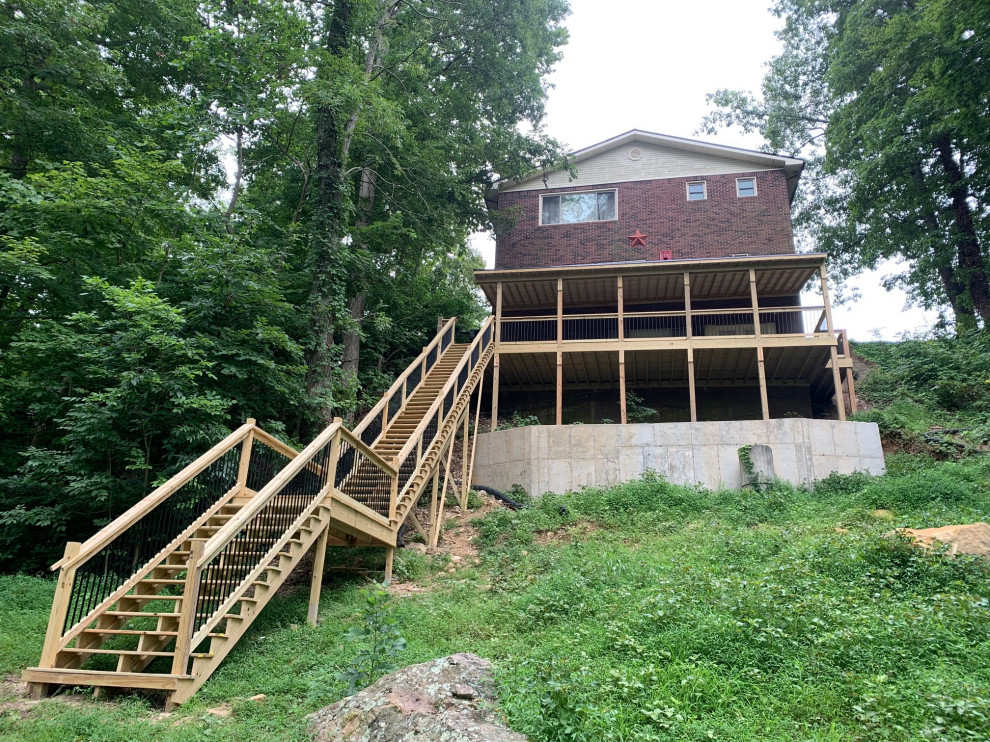 Covered Deck and Exterior Staircase