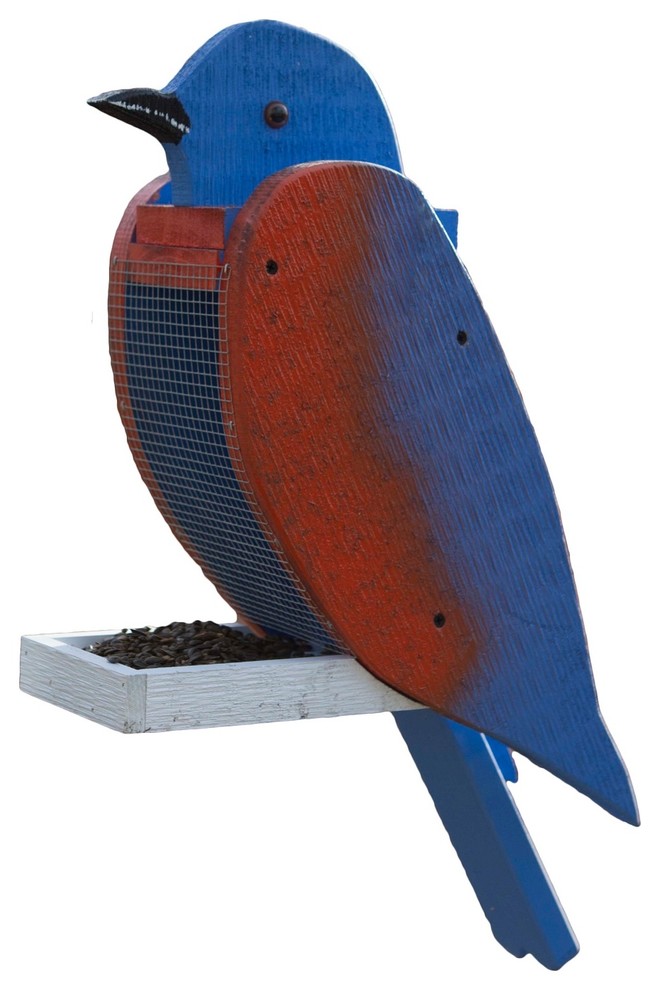 Backyard Bird Feeder Decorative Wood Contemporary Bird Feeders by