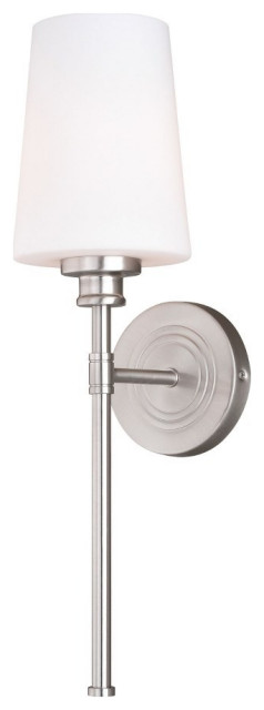 Vaxcel W0355 Clark 1-Light Bathroom Light in Transitional and Cone Style 19 Inch