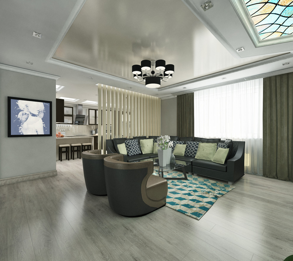 Дизайн интерьеров трёхкомнатной квартиры. Современный стиль.