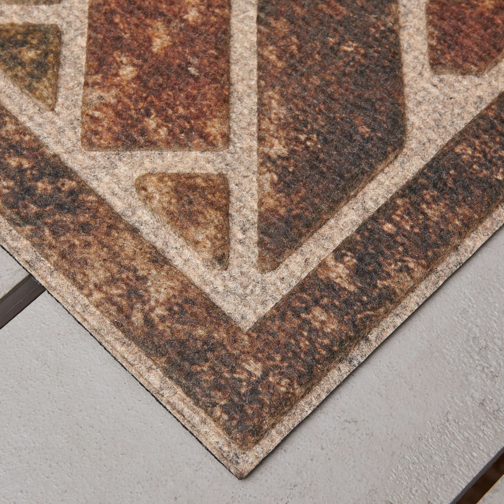 Mohawk Home Ornamental Brick Chestnut 2' x 4' Door Mat, 2' x 4