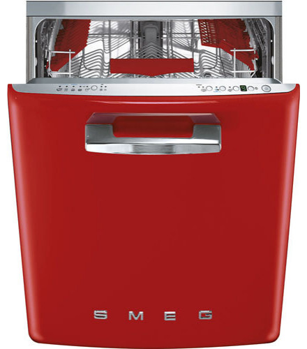 Smeg STFABU 24 inch 50's Style Dishwasher, Red
