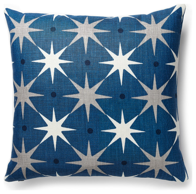 Star Power Pillow, Navy, 22" X 22"