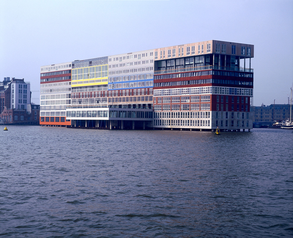 Contemporary exterior home idea in Amsterdam