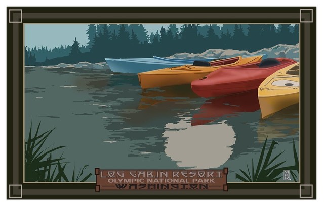Mike Rangner Log Cabin Rst Art Print Contemporary Fine Art