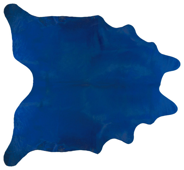 GENEVA 5' x 7' COWHIDE RUG - COBALT BLUE, 5'x7' - Contemporary ...