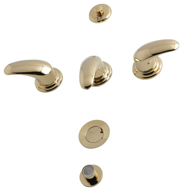 Kingston Brass 3Handle Bidet Faucet With Brass PopUp Modern