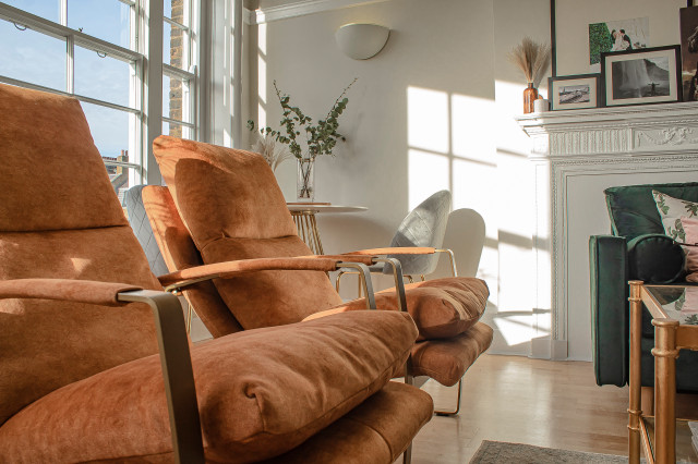 Bond Street Apartment eclectic-living-room