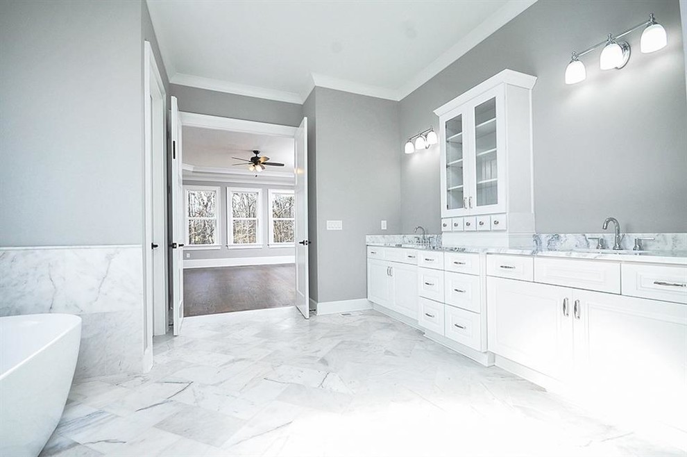 Example of a transitional bathroom design in Atlanta