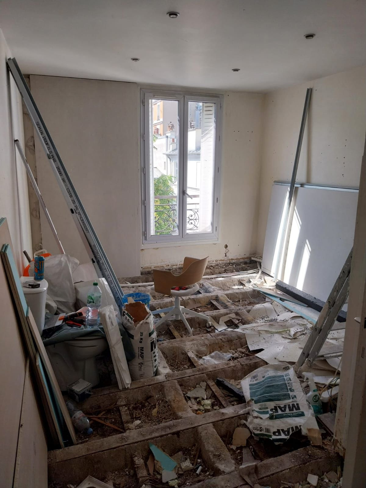 Projet Ternes, rénovation d'un studio de 17m2
